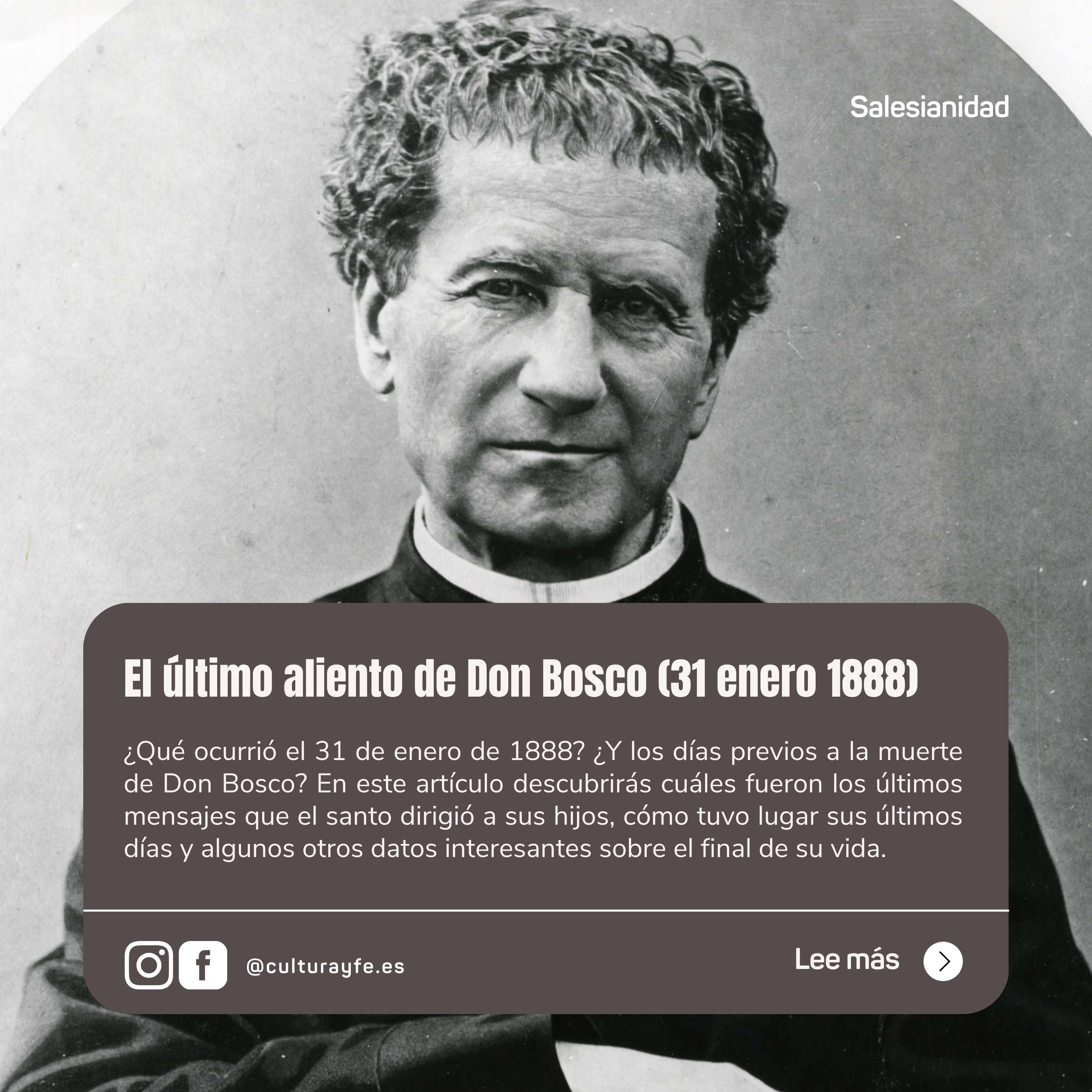 El último aliento de Don Bosco